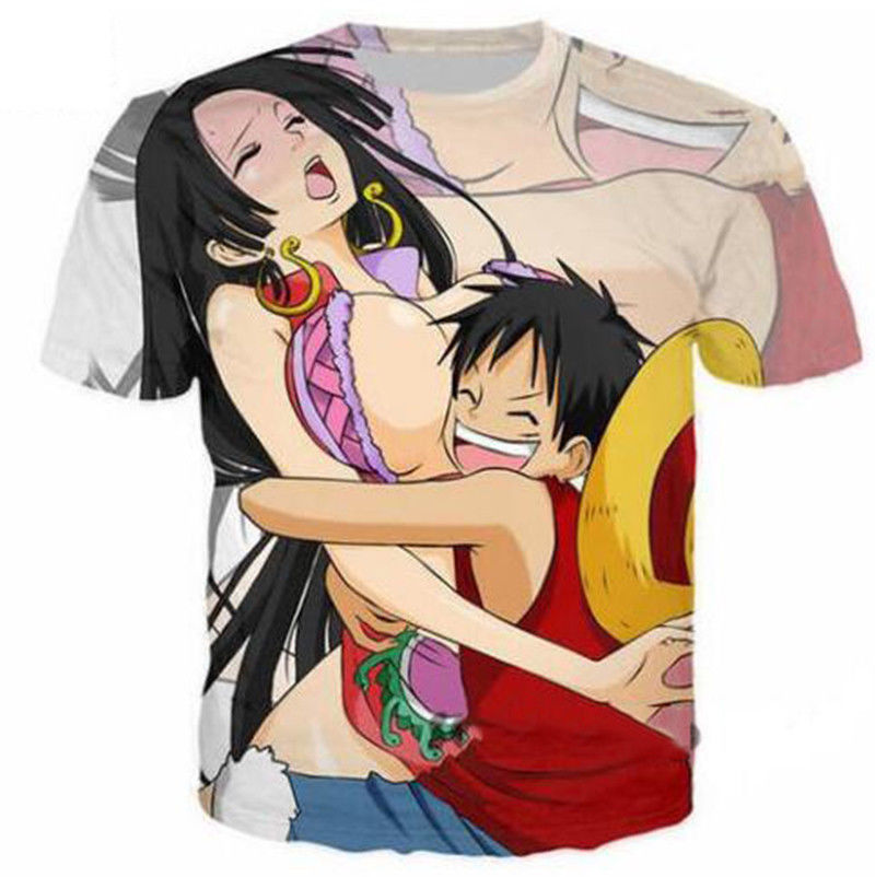 One Piece T-Shirt Luffy and Boa Hancock