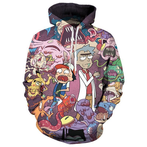 Rick and Morty Pokemon Crossover Hoodie